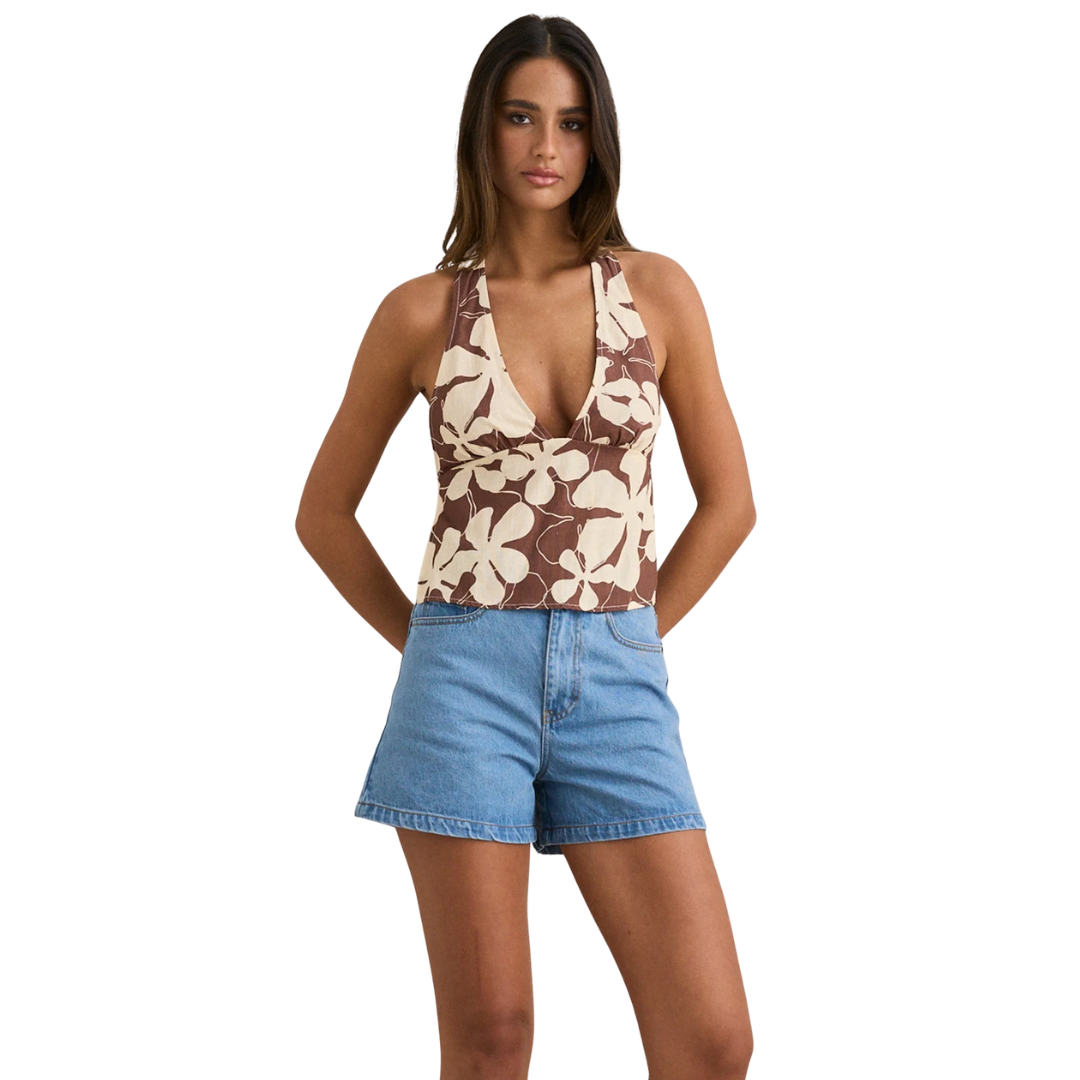Melia Floral Halter Top