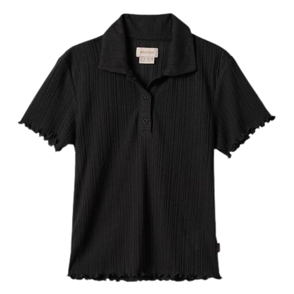 Novelty Ribbed S/S Polo - Washed Black