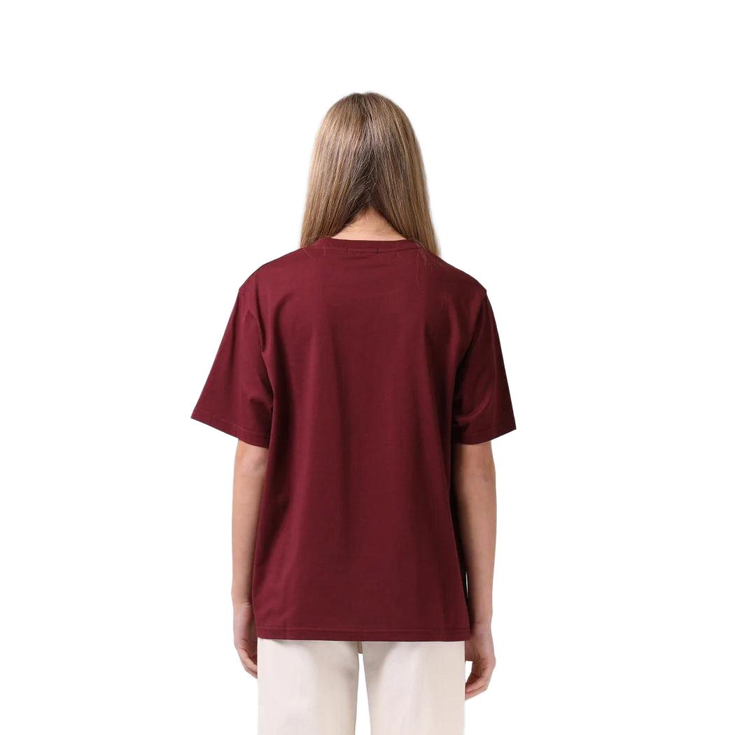 OS Floral Tee - Red Wine