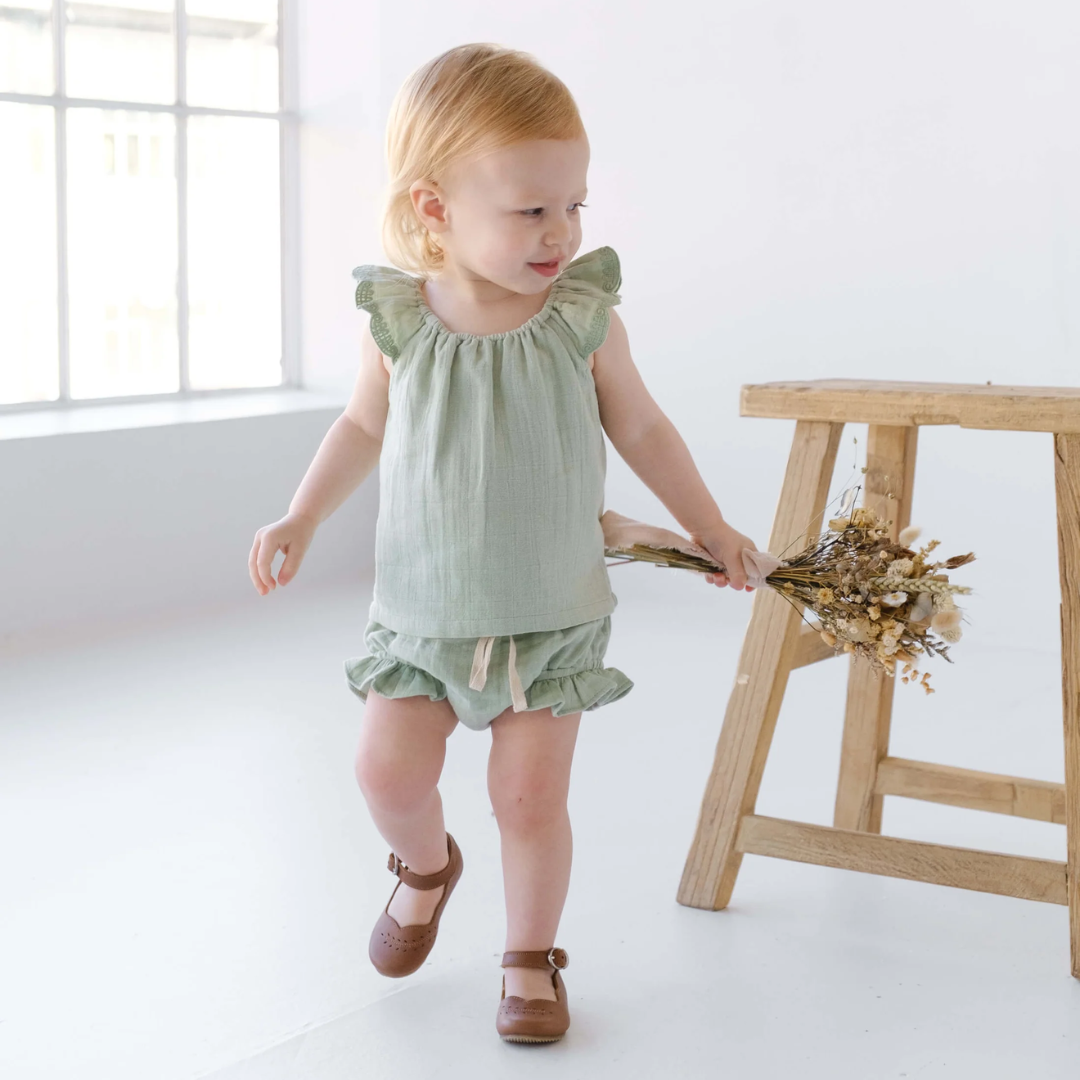 Organic Cotton Vivie Bloomers - Sage