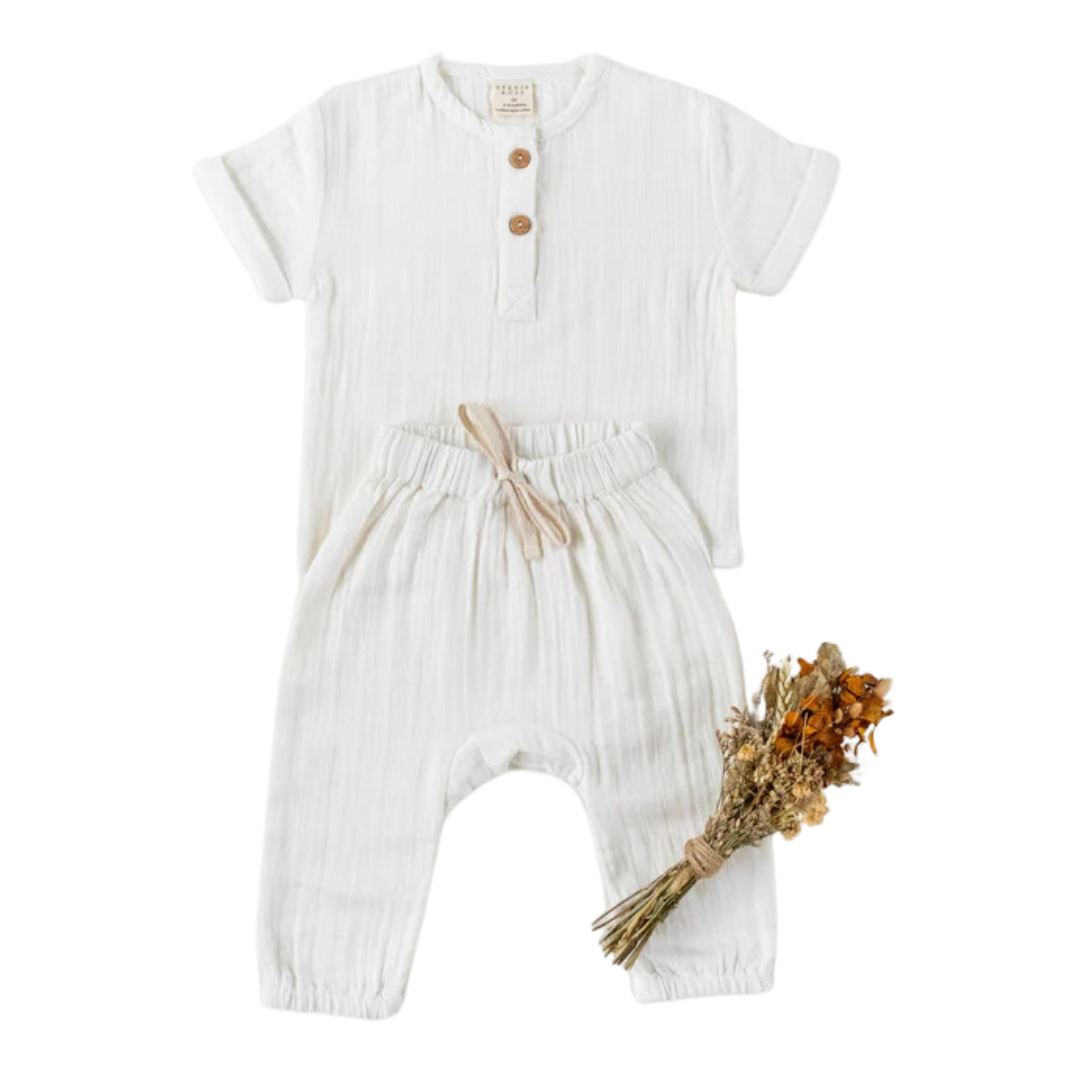 Organic Cotton Teddy T-Shirt - White