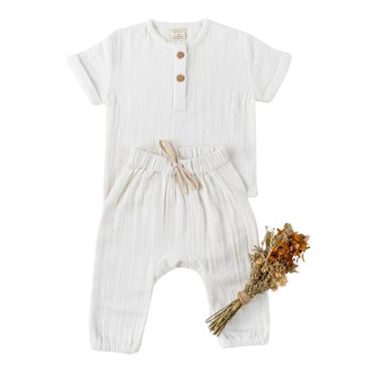 Organic Cotton Teddy T-Shirt - White