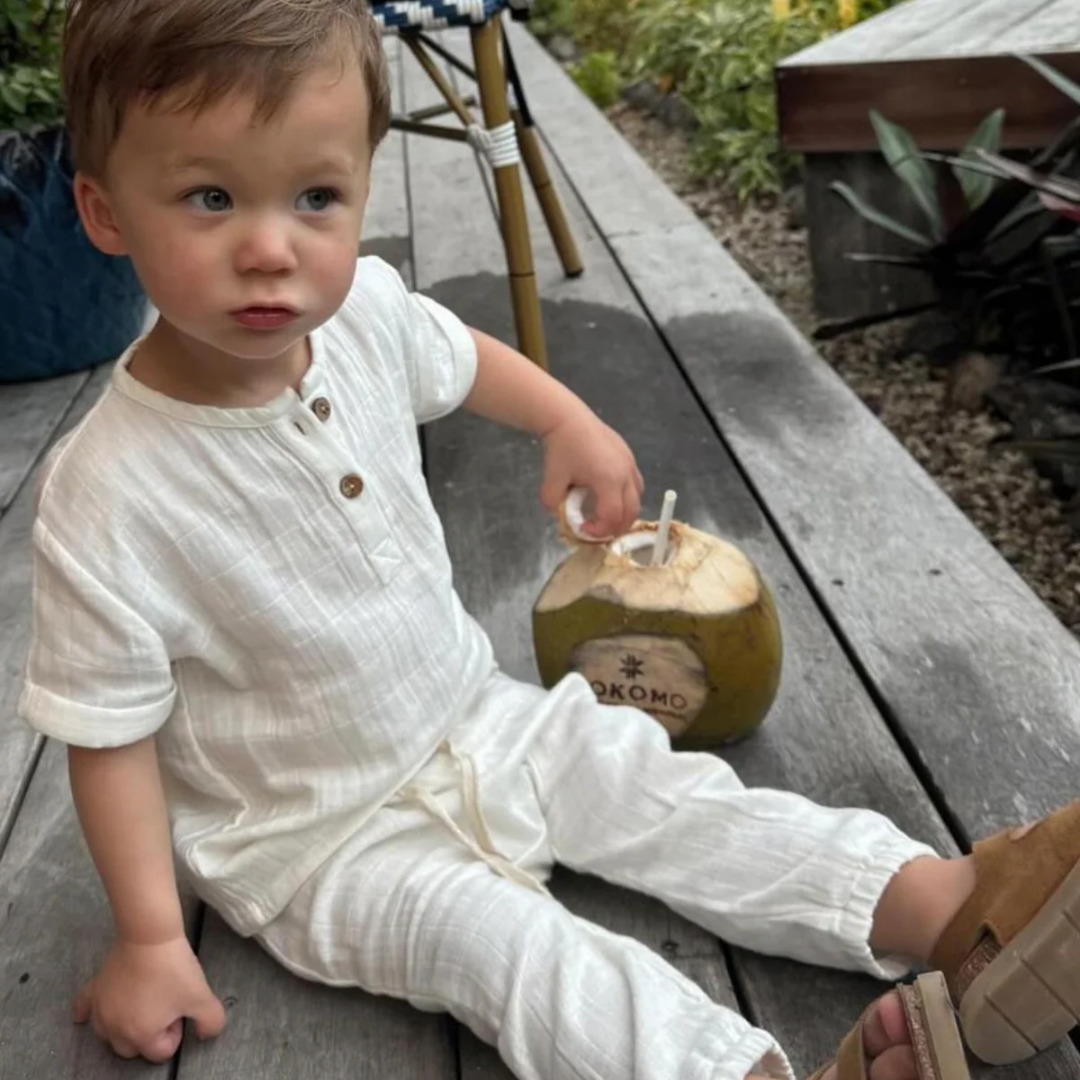 Organic Cotton Teddy T-Shirt - White