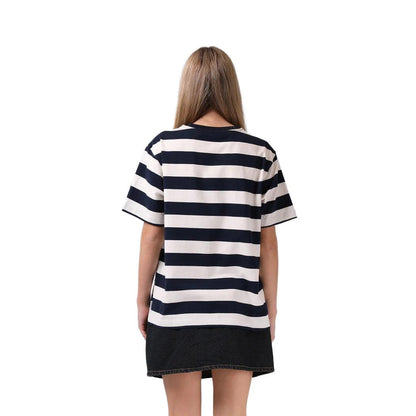 Stripe OS Tee - Navy/White Stripe