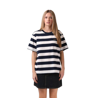 Stripe OS Tee - Navy/White Stripe