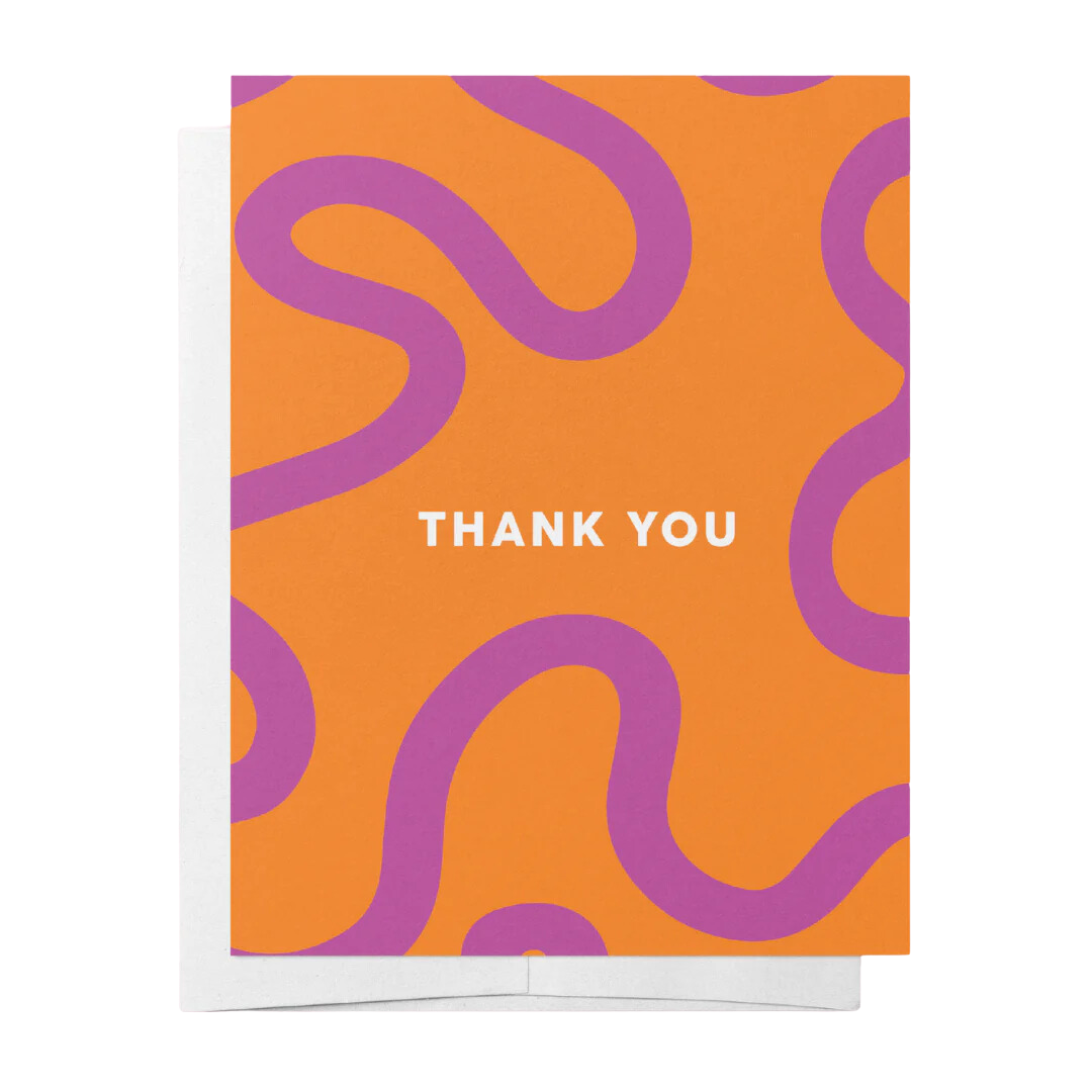 Thank You - Greeting Card Orange