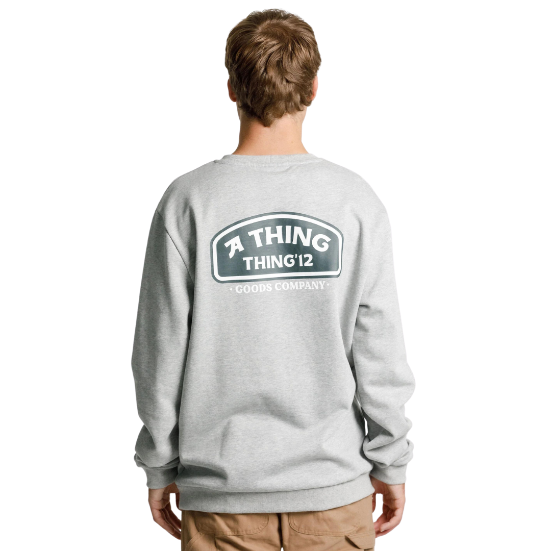 Title Crew - Grey Marle with Trophy Print