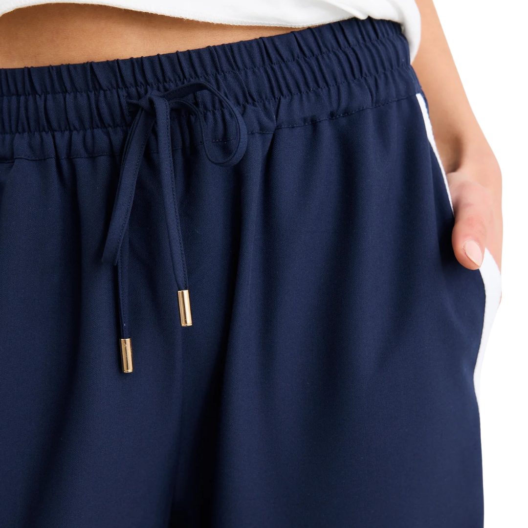 Townie Blue Side Stripe Elastic Waist Pants