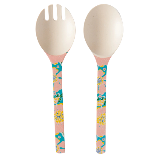 Tumbling Flowers Salad Servers Set