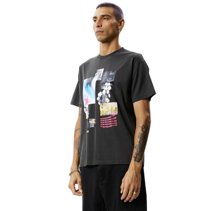 Under Pressure Recycled Boxy Fit Tee - Stone Black