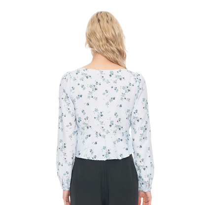 Lalisa Cleo L/S Top - Blue Floral