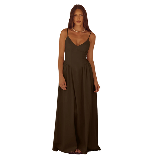 Zephy Maxi Dress - Chocolate