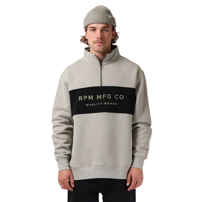 Track 1/4 Zip Sweater - Stone