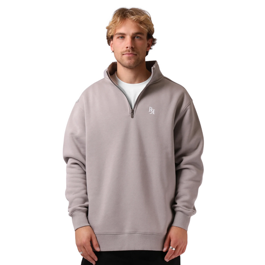 Track 1/4 Zip Sweater - Stone
