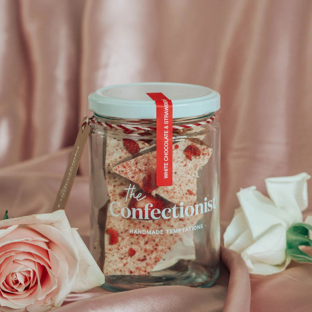 White Chocolate & Strawberries Toffee - 200g Jar