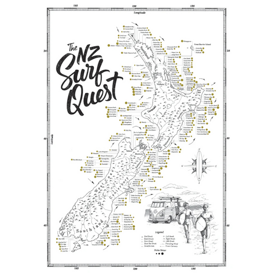 NZ Surf Quest Scratch Map