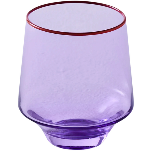 Lilac Colour Block Tumbler Glass 2P Set