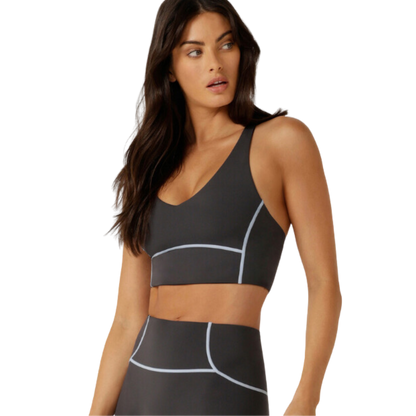 Unwind Longline Sports Bra - Dark Titanium