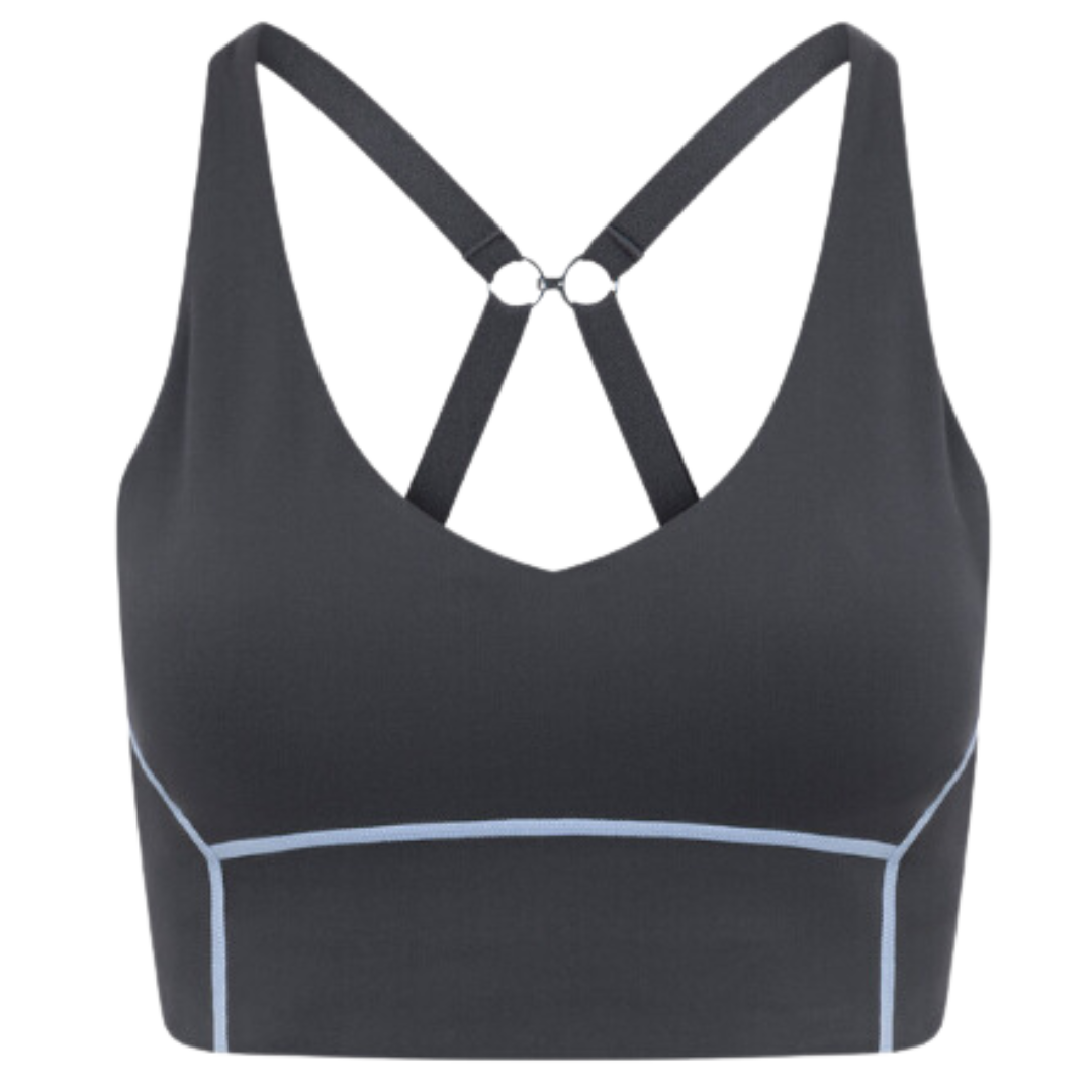 Unwind Longline Sports Bra - Dark Titanium