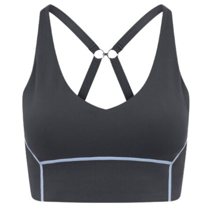 Unwind Longline Sports Bra - Dark Titanium