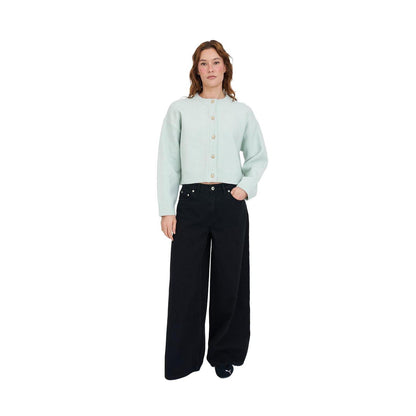Elle Crop Cardigan Mint