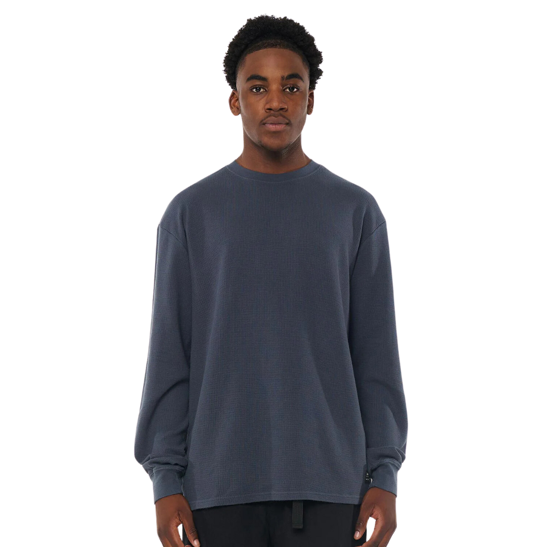 Waffle LS Sup Tee - Asphalt