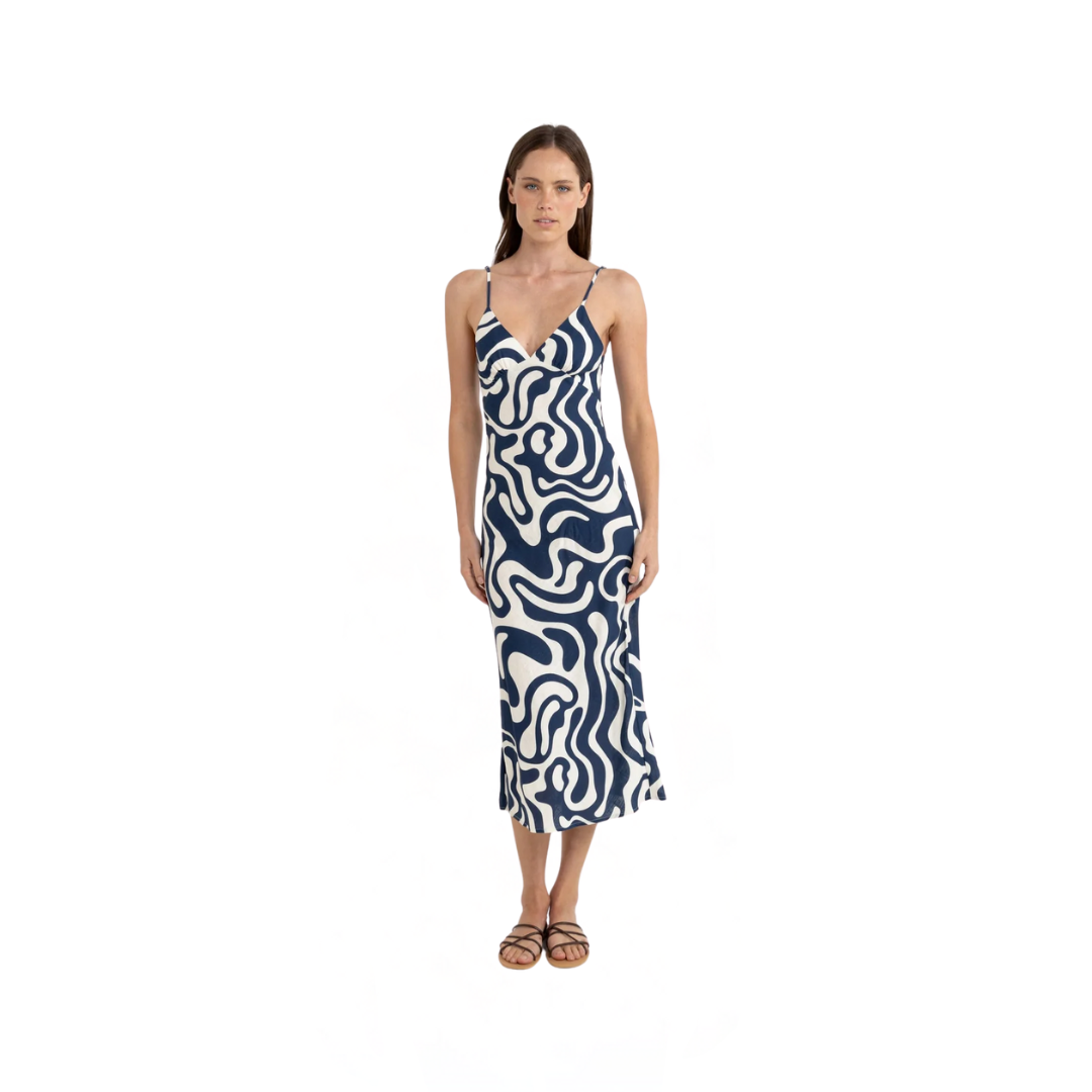 Waverly Bias Cut Midi Dress