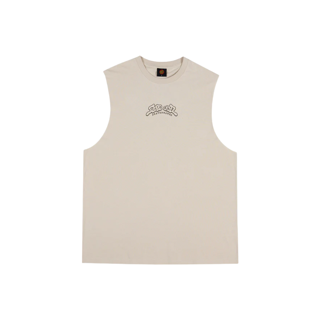 Winkowski 8Baller Trip Arch Centre Mono Muscle, Standard Fit Muscle Tee - Natural