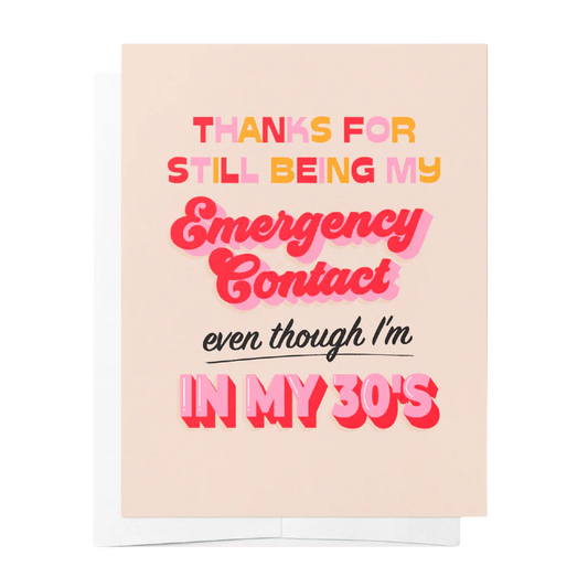 Emergency Contact - Pink For Mum Greeting Card