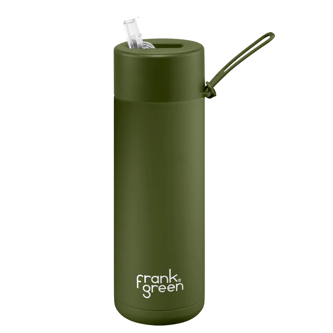 Frank Green Ceramic Reusable Bottle - Khaki 595ml