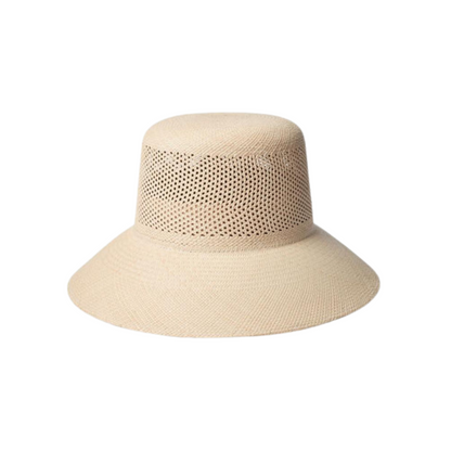 Lopez Panama Straw Bucket Hat - Catalina Sand