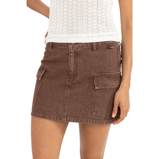 Cargo Denim Mini Skirt