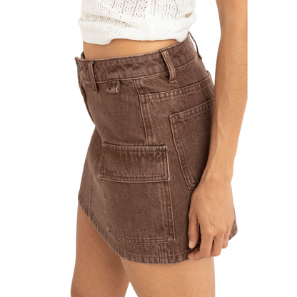 Cargo Denim Mini Skirt