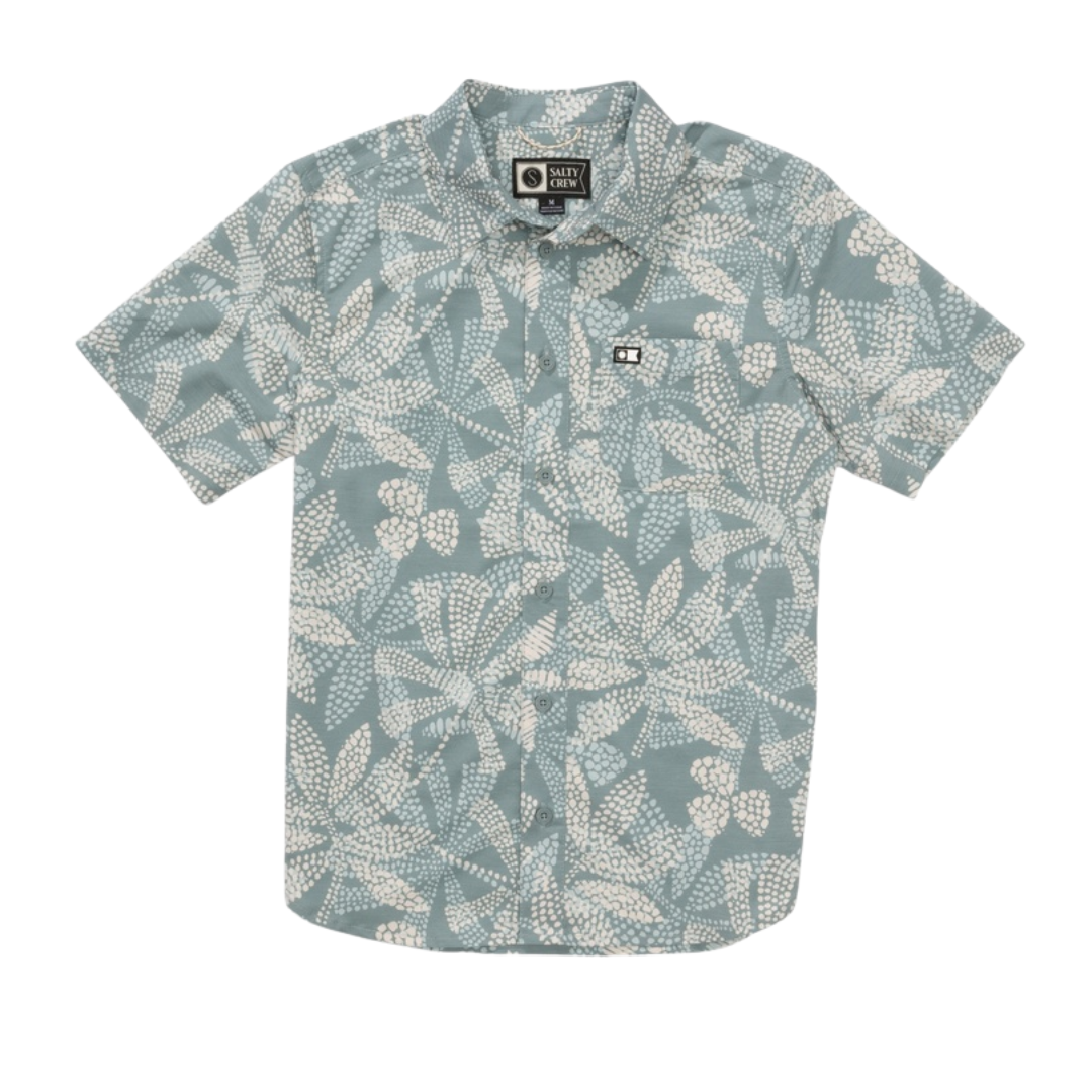 Salty Crew Drifter UV Button up short sleeve shirt - Atlantic green