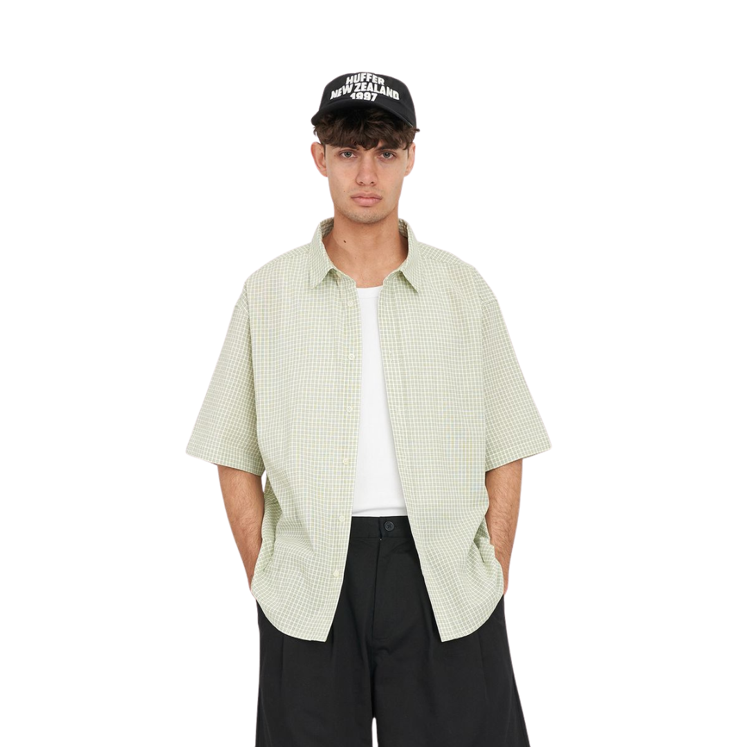 Crosby Ss Shirt Matcha/ Chalk