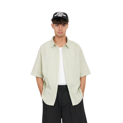 Crosby Ss Shirt Matcha/ Chalk