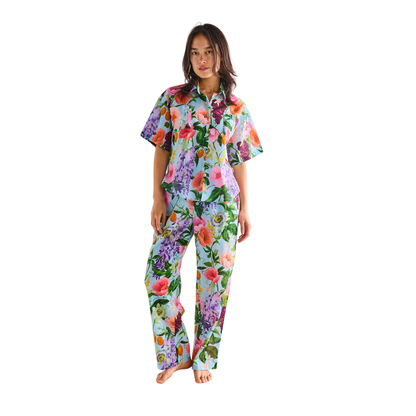 Spring In The Air Adult Organic Cotton Short Sleeve Shirt & Pant Pyjama Set