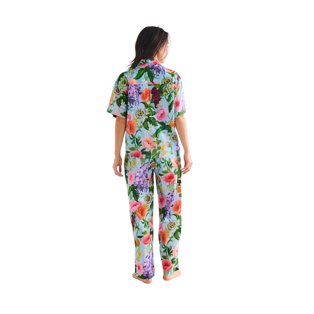 Spring In The Air Adult Organic Cotton Short Sleeve Shirt & Pant Pyjama Set