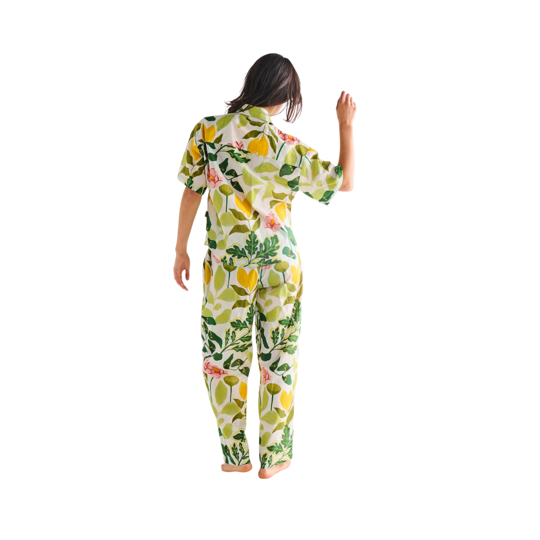 Wander Adult Organic Cotton Short Sleeve Shirt & Pant Pyjama