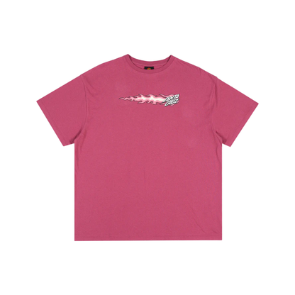 Flaming Dice Dot Flash Women's T-shirt Dusk Pink