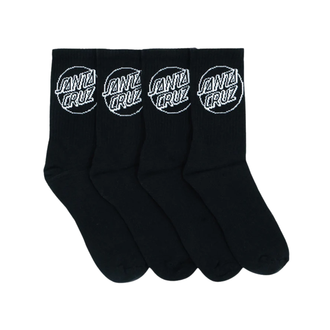Opus Dot Crew Sock (4 Pack) Black
