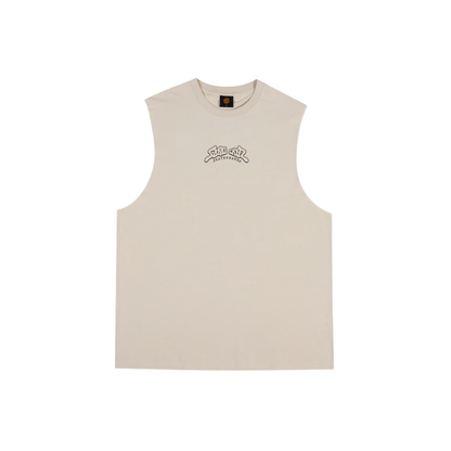 Winkowski 8Baller Trip Arch Centre Mono Muscle, Standard Fit Muscle Tee - Natural