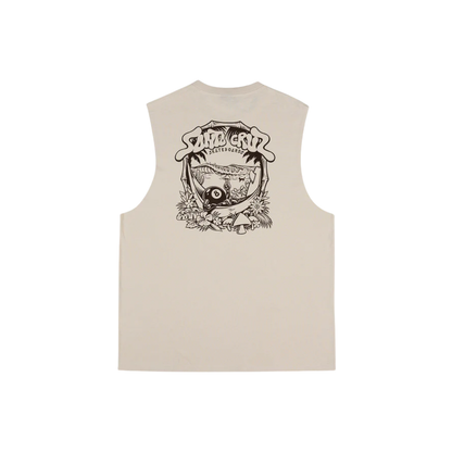 Winkowski 8Baller Trip Arch Centre Mono Muscle, Standard Fit Muscle Tee - Natural