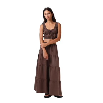 Ruby Maxi Skirt - Chocolate