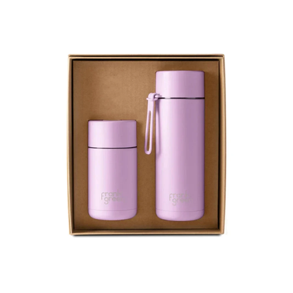 Frank green Gift Set Hinge Edition - Small Lilac Haze 12oz Ceramic Coffee Cup & 20oz