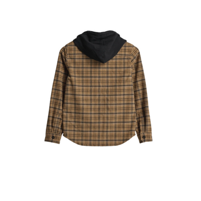 Frothing Boys LS Hooded Shirt - Brown/Black