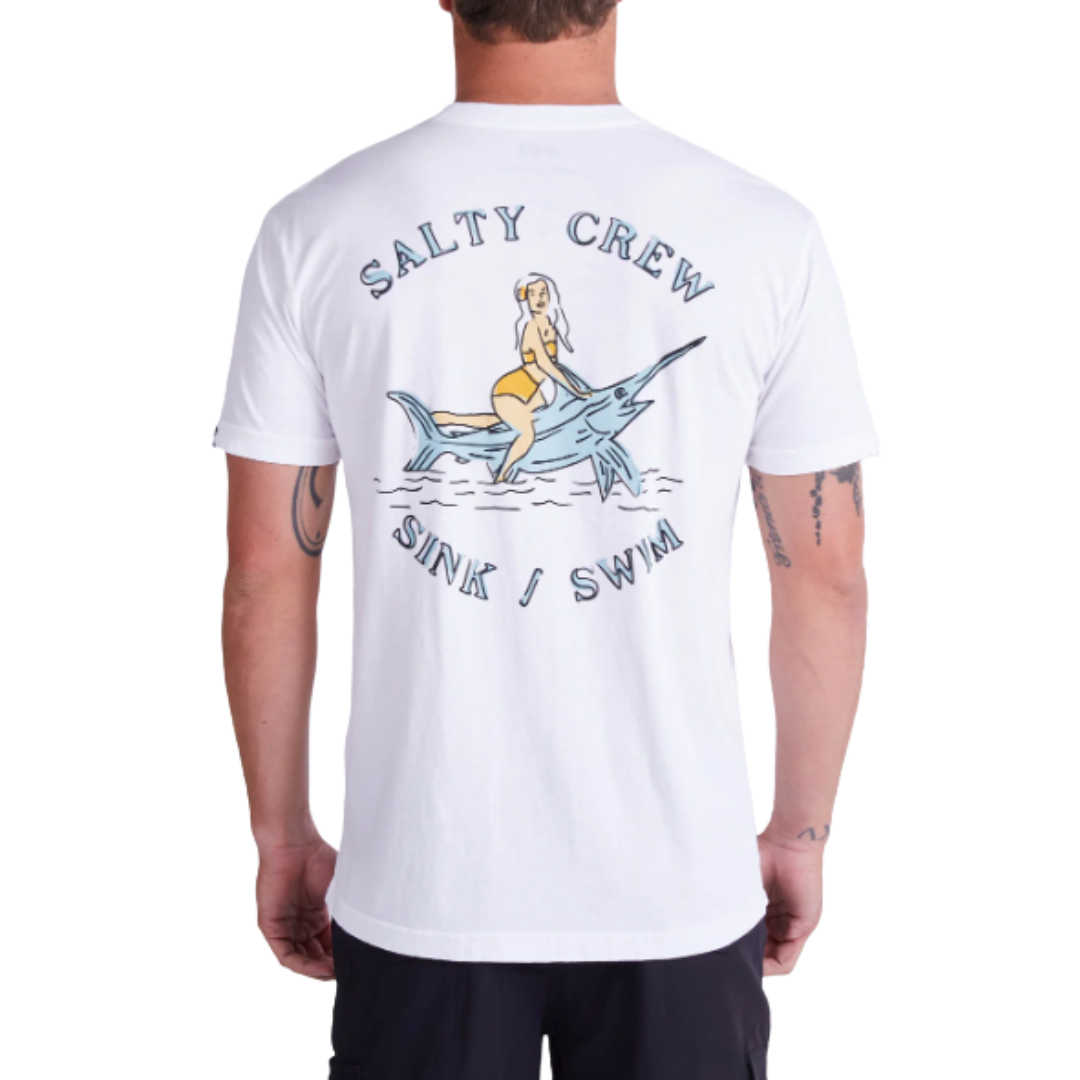 Siren Garment Dye Short Sleeve Tee - White