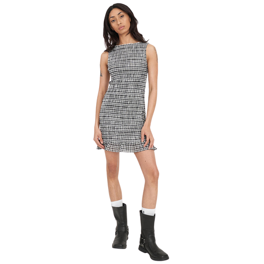Rooney Gigi Shirred Dress Black/Chalk