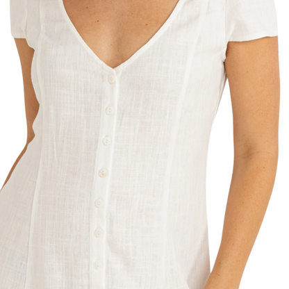 Remi Cap Sleeve Mini Dress - Cream