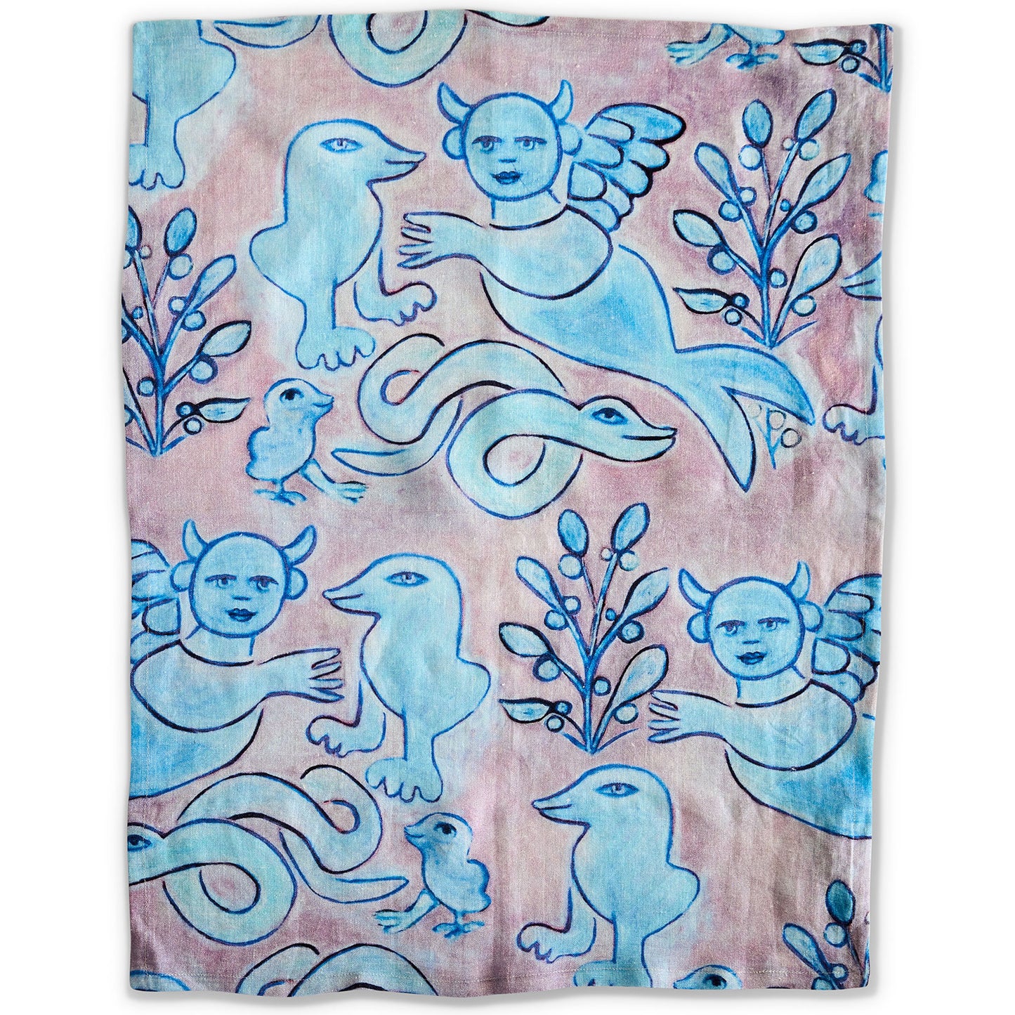 Mirka Mermaid Dreaming Linen Tea Towel
